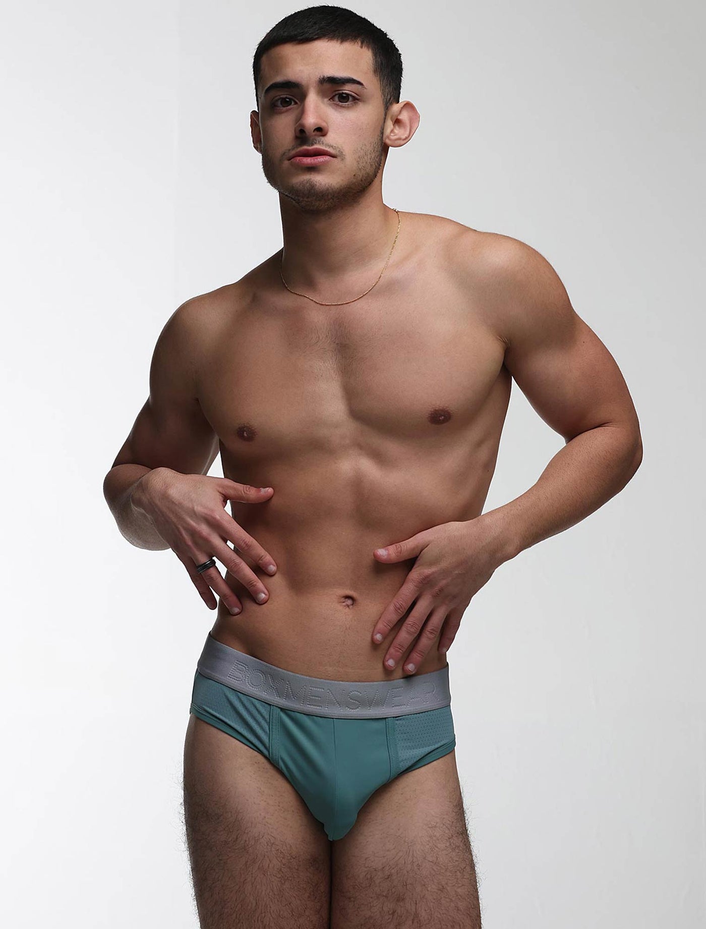Mesh Panel Briefs - Riviera Teal - boxmenswear - {{variant_title}}