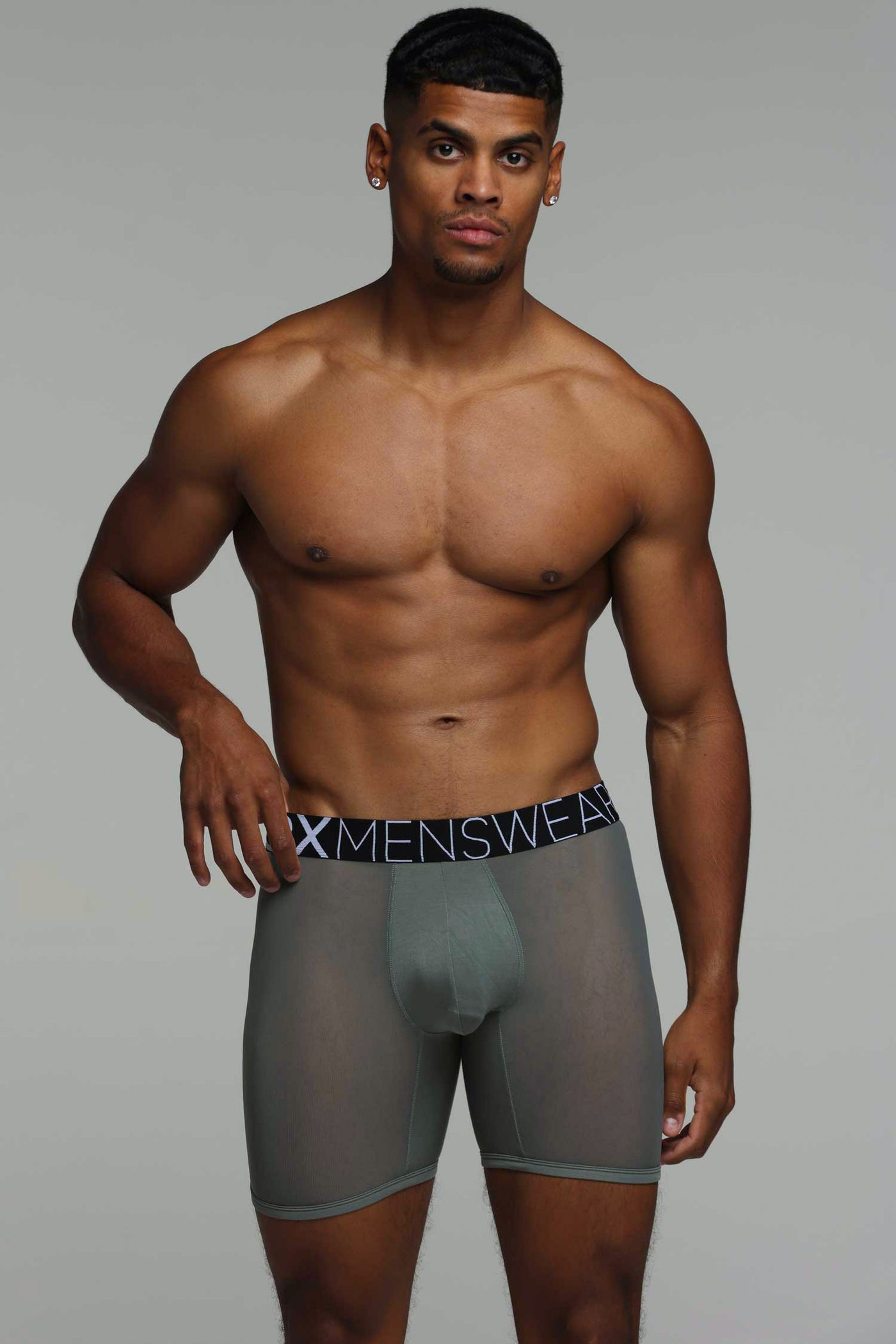 King Fit Mesh Panel - Transparent Crotch: Gun Metal Grey - boxmenswear - {{variant_title}}