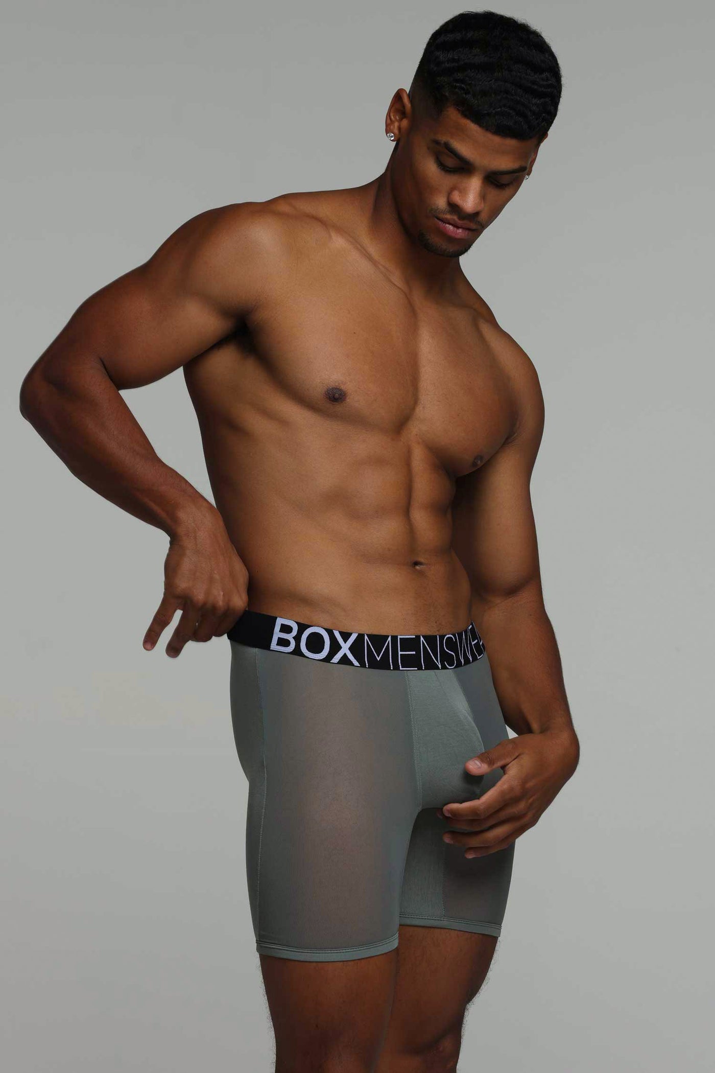 King Fit Mesh Panel - Transparent Crotch: Gun Metal Grey - boxmenswear - {{variant_title}}