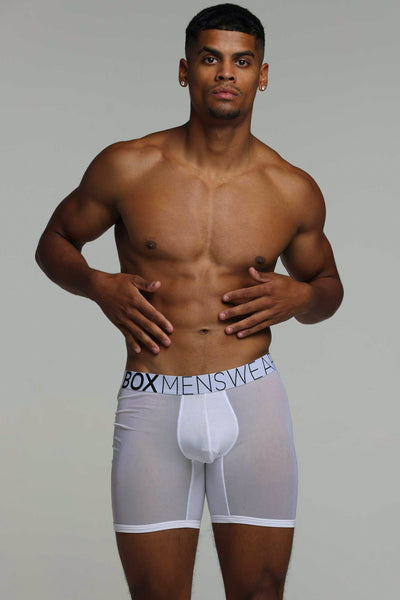 King Fit Mesh Panel - Transparent Crotch: White - boxmenswear - {{variant_title}}