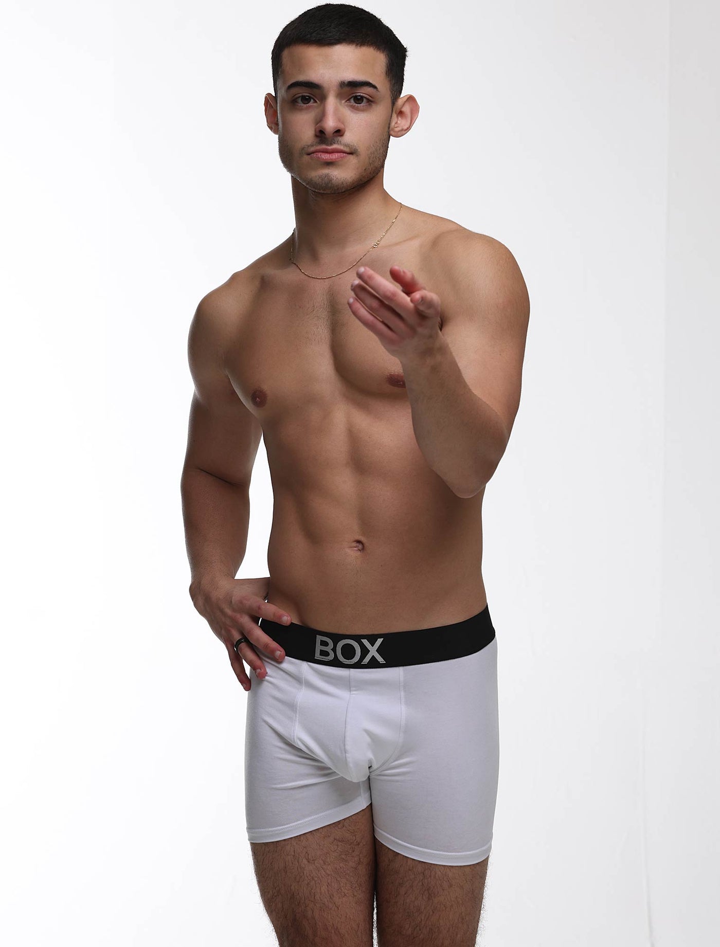 Metallic Modal Boxers - White & Silver - boxmenswear - {{variant_title}}