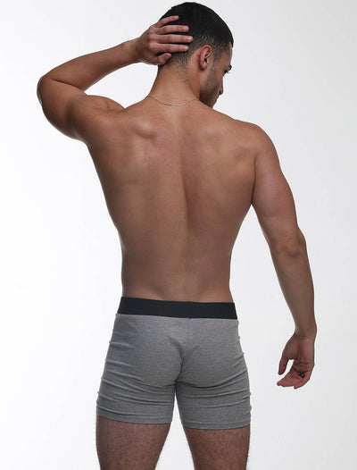 Mens Classic Ribbed Boxers - Grey - boxmenswear - {{variant_title}}