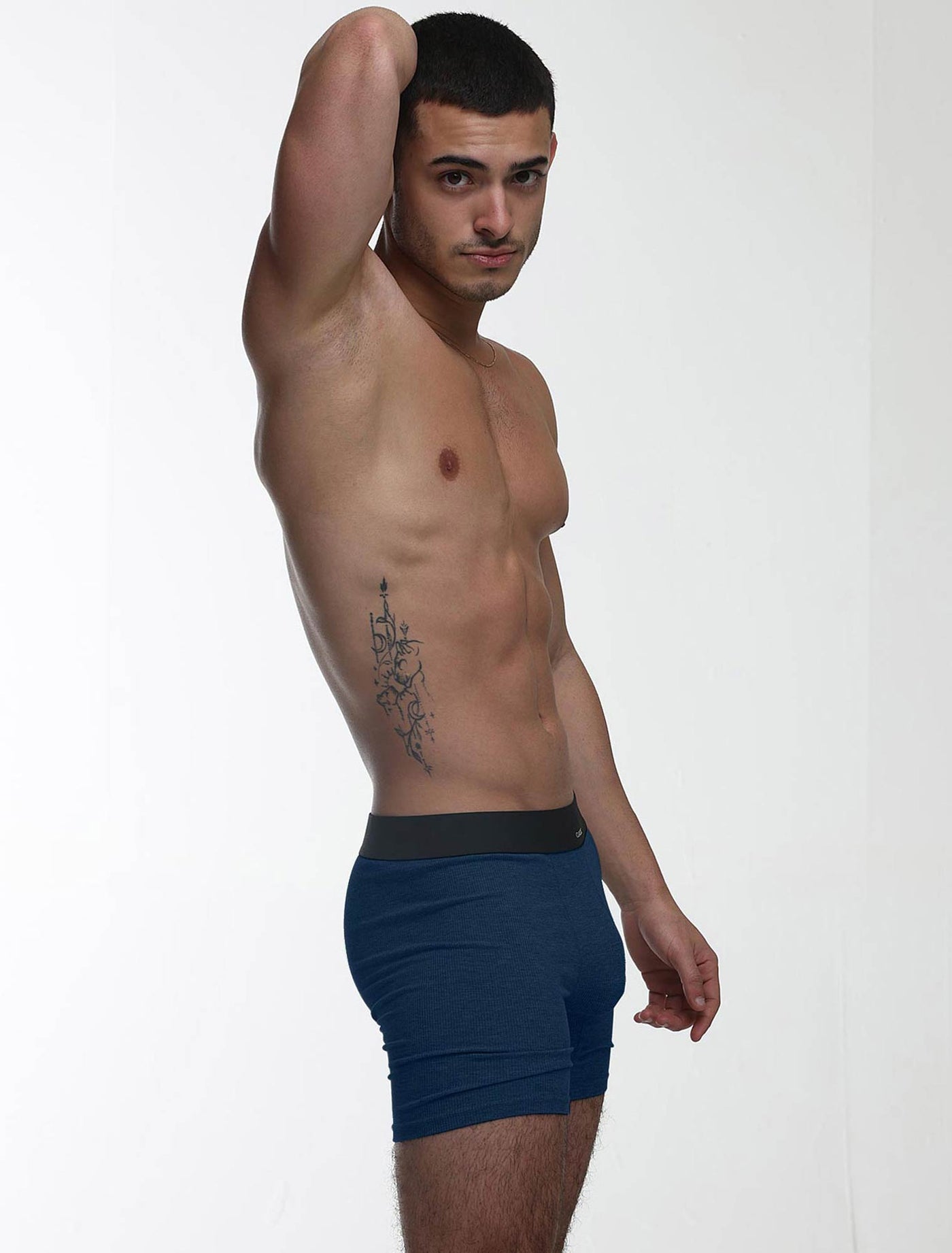 Mens Classic Ribbed Boxers - Navy - boxmenswear - {{variant_title}}
