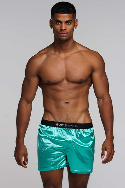Silk Decline Boxer Shorts - Glorious Green - boxmenswear - {{variant_title}}