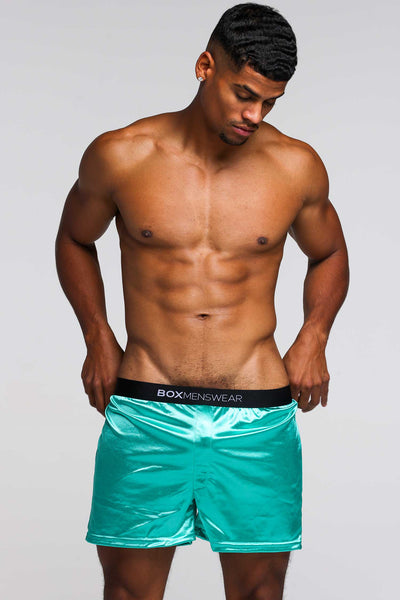 Silk Decline Boxer Shorts - Glorious Green - boxmenswear - {{variant_title}}