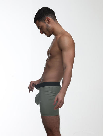 Mens Classic Ribbed Boxers - Green - boxmenswear - {{variant_title}}