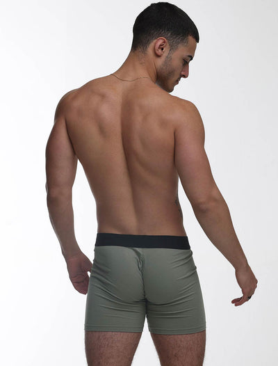 Mens Classic Ribbed Boxers - Green - boxmenswear - {{variant_title}}