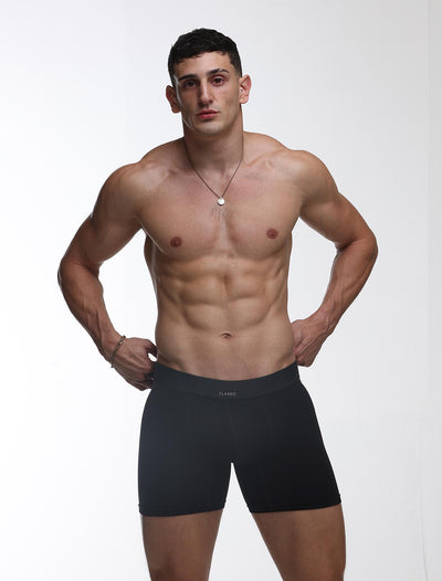 Mens Classic Ribbed Boxers - Black - boxmenswear - {{variant_title}}