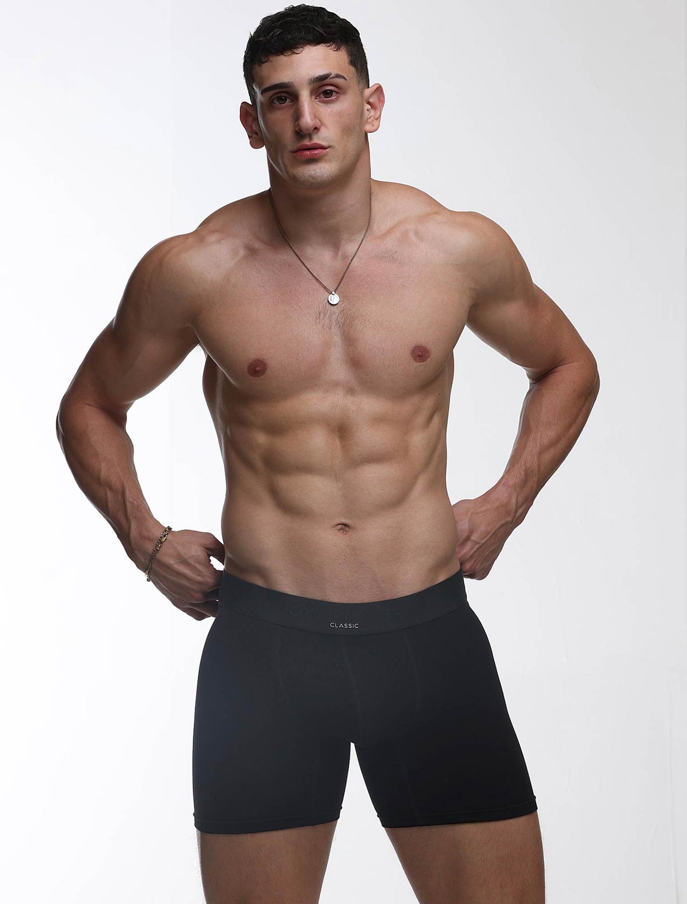 Mens Classic Ribbed Boxers - Black - boxmenswear - {{variant_title}}