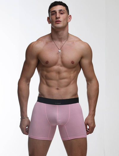 Mens Classic Ribbed Boxers - Pink - boxmenswear - {{variant_title}}