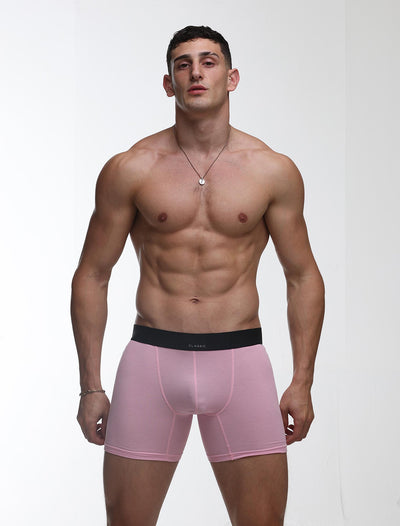 Mens Classic Ribbed Boxers - Pink - boxmenswear - {{variant_title}}