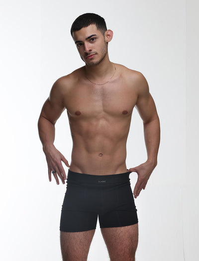 Mens Classic Ribbed Boxers - Black - boxmenswear - {{variant_title}}