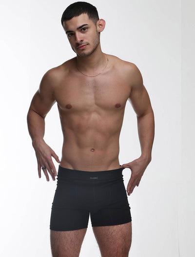 Mens Classic Ribbed Boxers - Black - boxmenswear - {{variant_title}}