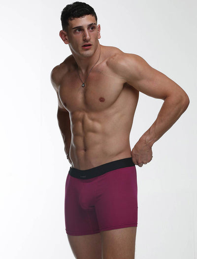 Mens Classic Ribbed Boxers - Cherry - boxmenswear - {{variant_title}}