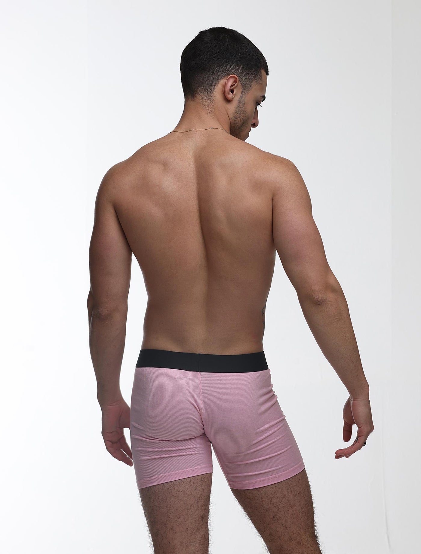 Mens Classic Ribbed Boxers - Pink - boxmenswear - {{variant_title}}