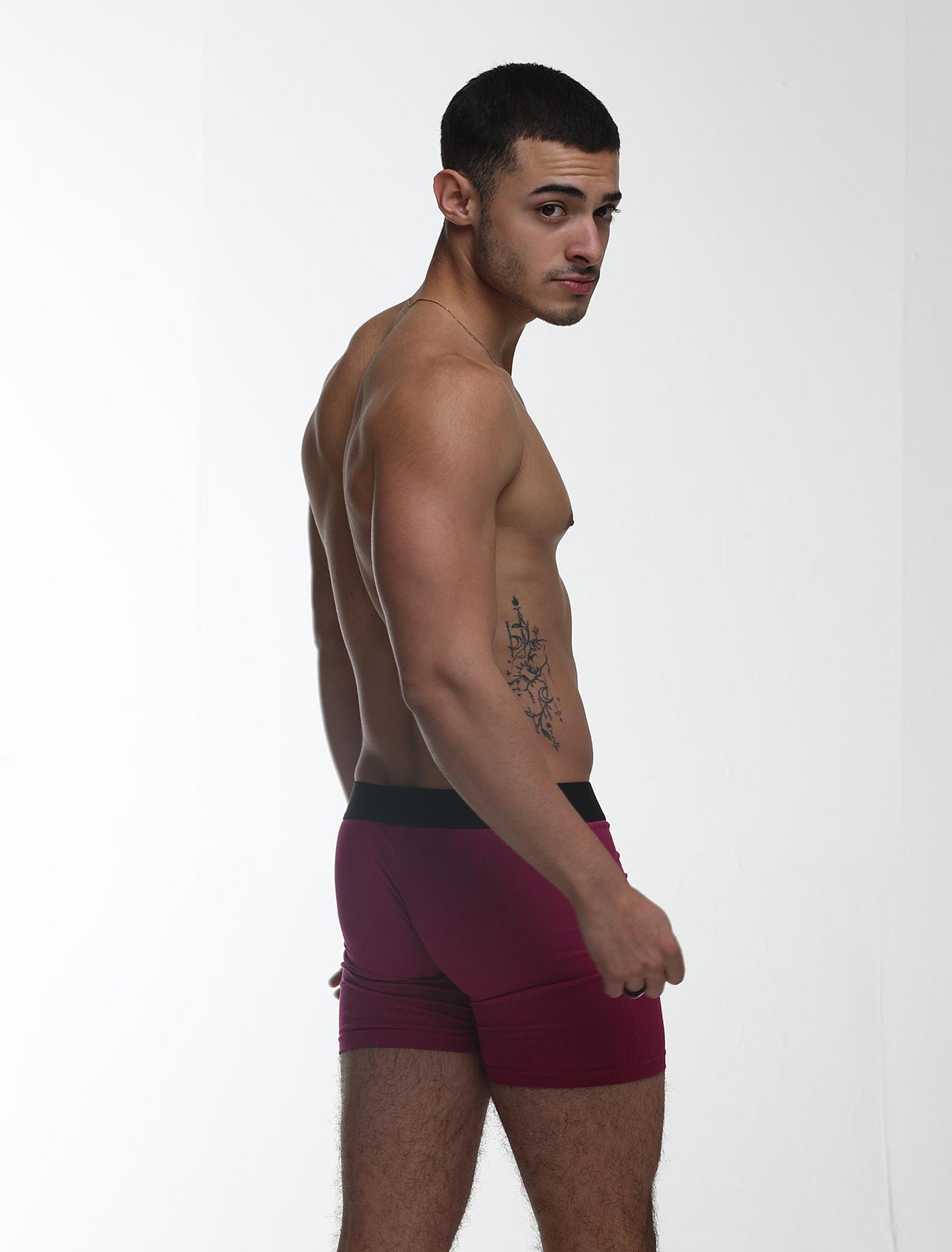 Mens Classic Ribbed Boxers - Cherry - boxmenswear - {{variant_title}}