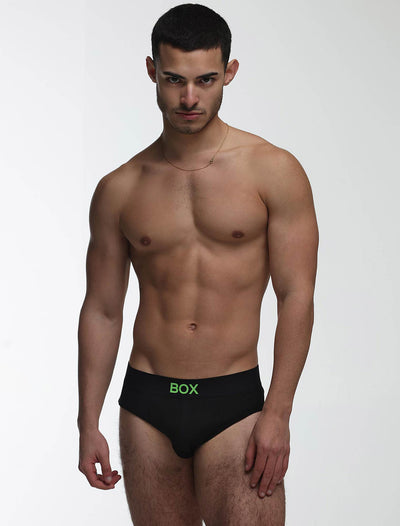 Colour Pop Briefs - Black & Green - boxmenswear - {{variant_title}}