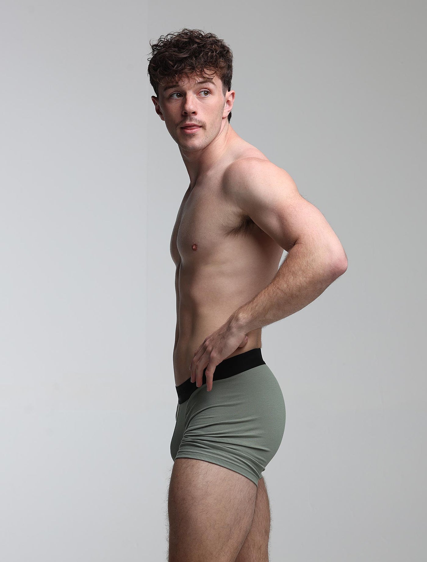 Mens Classic Ribbed Boxers - Green - boxmenswear - {{variant_title}}