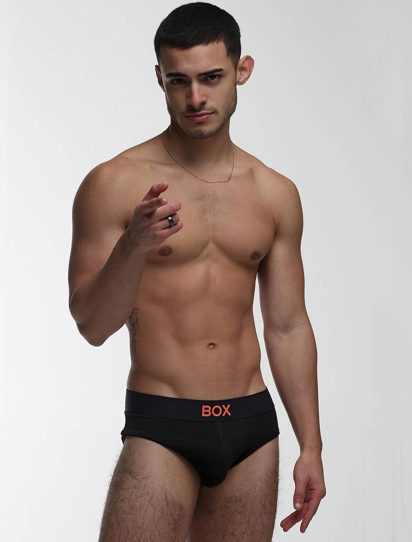 Colour Pop Briefs - Black & Orange - boxmenswear - {{variant_title}}