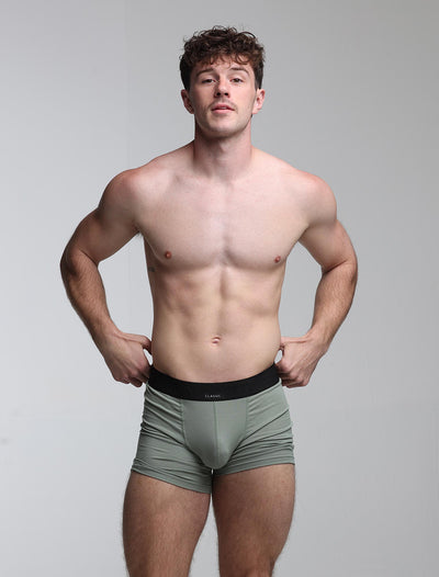 Mens Classic Ribbed Boxers - Green - boxmenswear - {{variant_title}}