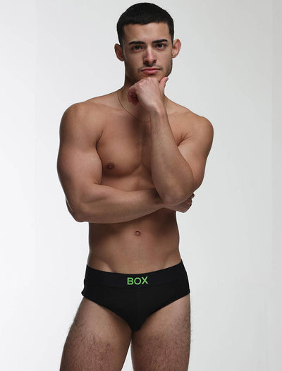 Colour Pop Briefs - Black & Green - boxmenswear - {{variant_title}}
