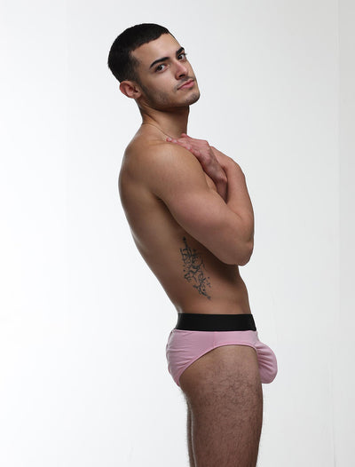 Mens Classic Ribbed Briefs - Pink - boxmenswear - {{variant_title}}