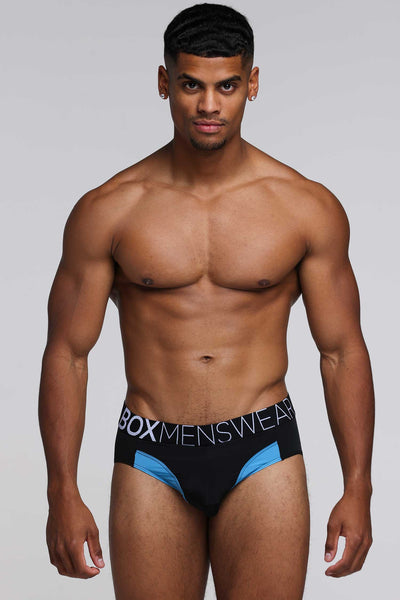 Prince Fit Briefs - Black & Blue - boxmenswear - {{variant_title}}