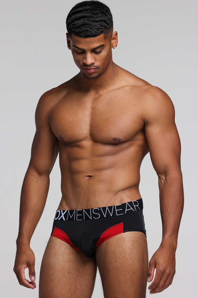 Prince Fit Briefs - Black & Red - boxmenswear - {{variant_title}}