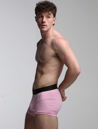 Mens Classic Ribbed Boxers - Pink - boxmenswear - {{variant_title}}