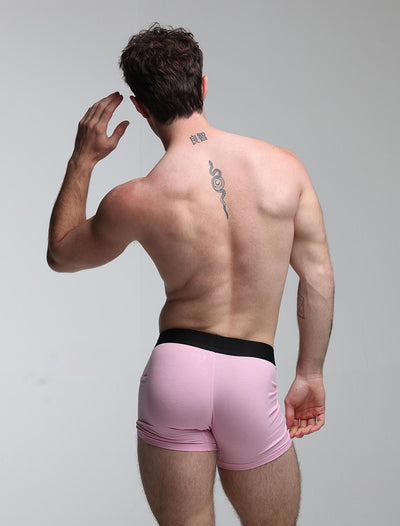 Mens Classic Ribbed Boxers - Pink - boxmenswear - {{variant_title}}