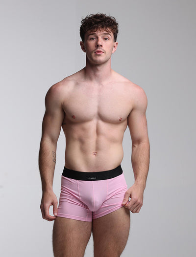 Mens Classic Ribbed Boxers - Pink - boxmenswear - {{variant_title}}