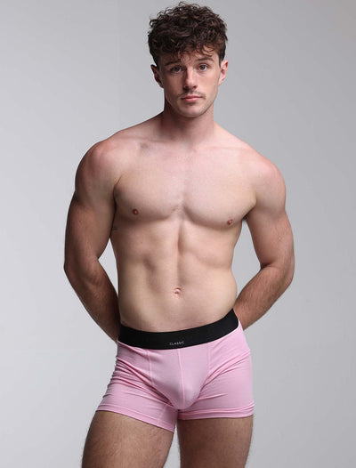 Mens Classic Ribbed Boxers - Pink - boxmenswear - {{variant_title}}