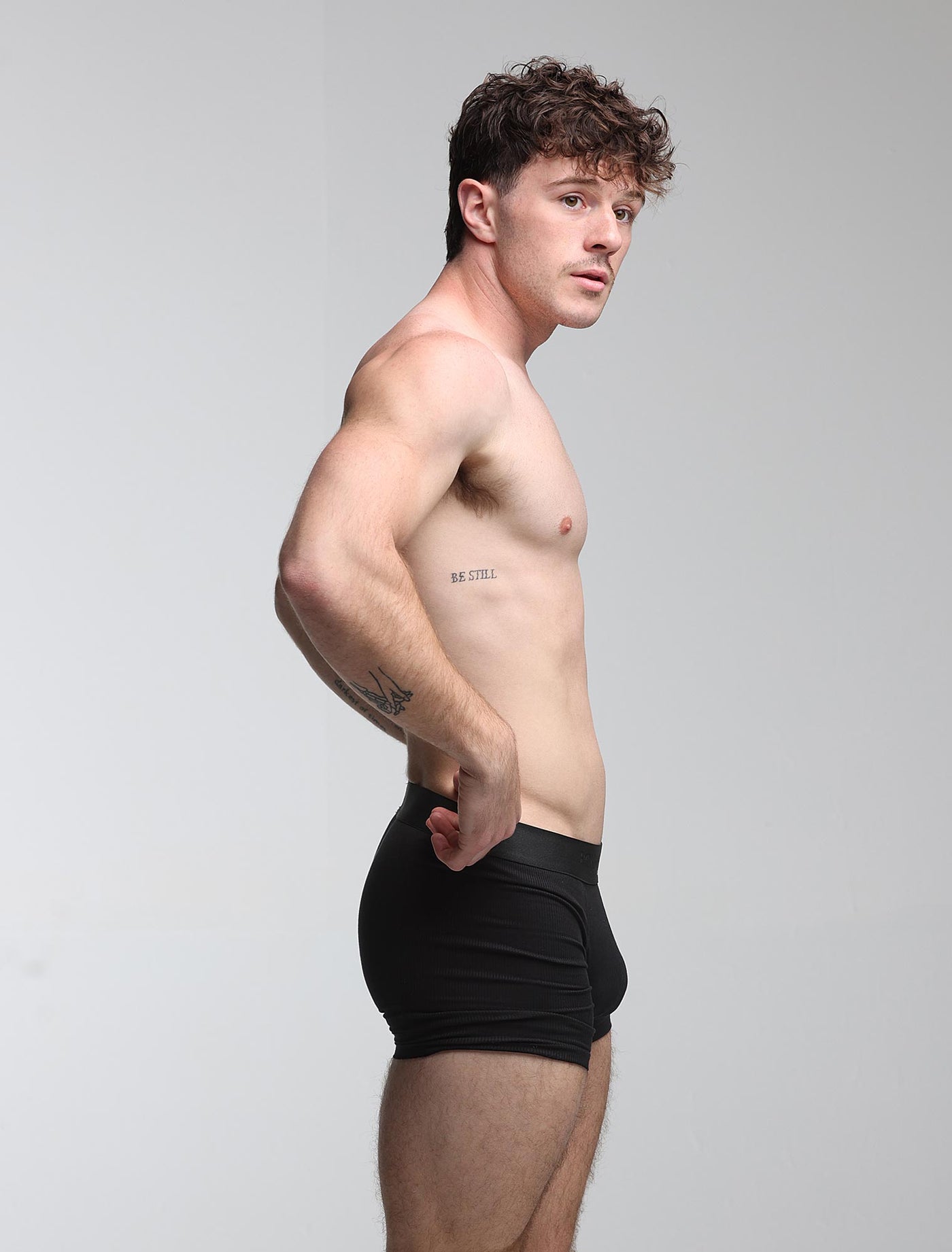 Mens Classic Ribbed Boxers - Black - boxmenswear - {{variant_title}}