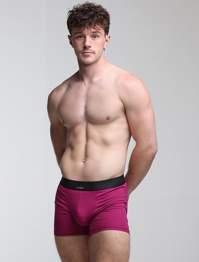 Mens Classic Ribbed Boxers - Cherry - boxmenswear - {{variant_title}}