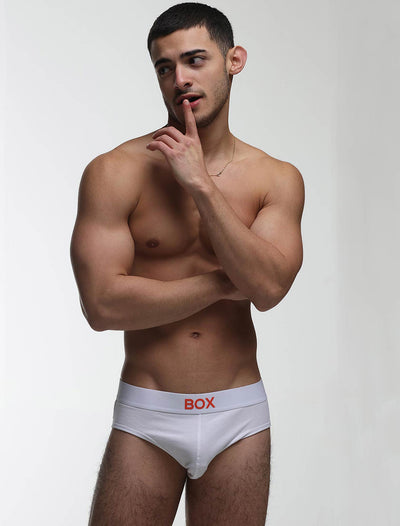 Colour Pop Briefs - White & Orange - boxmenswear - {{variant_title}}
