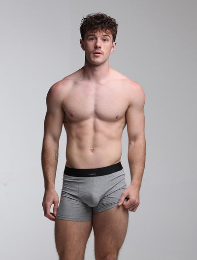 Mens Classic Ribbed Boxers - Grey - boxmenswear - {{variant_title}}