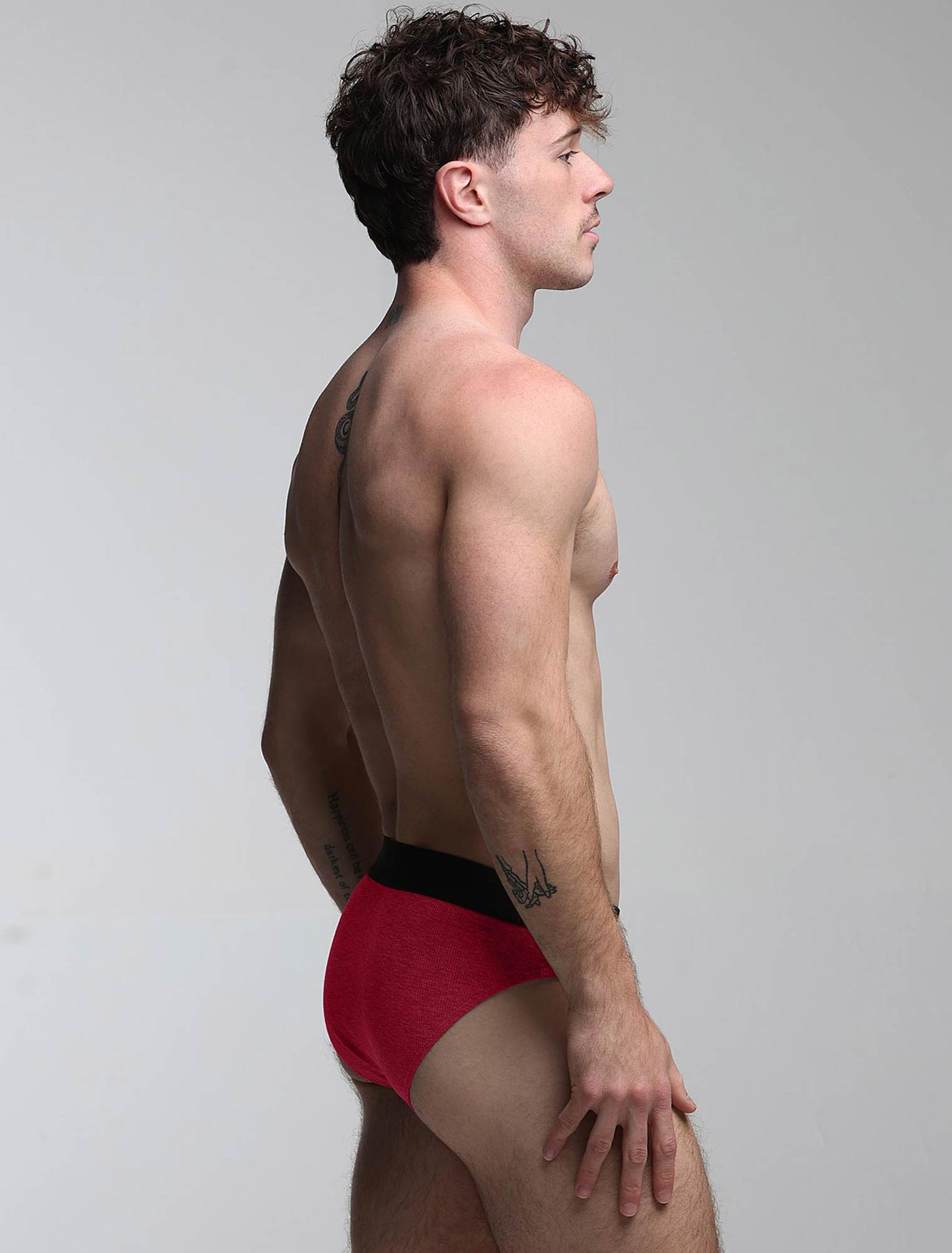 Mesh Panel Briefs - Burgundy Bordeaux - boxmenswear - {{variant_title}}