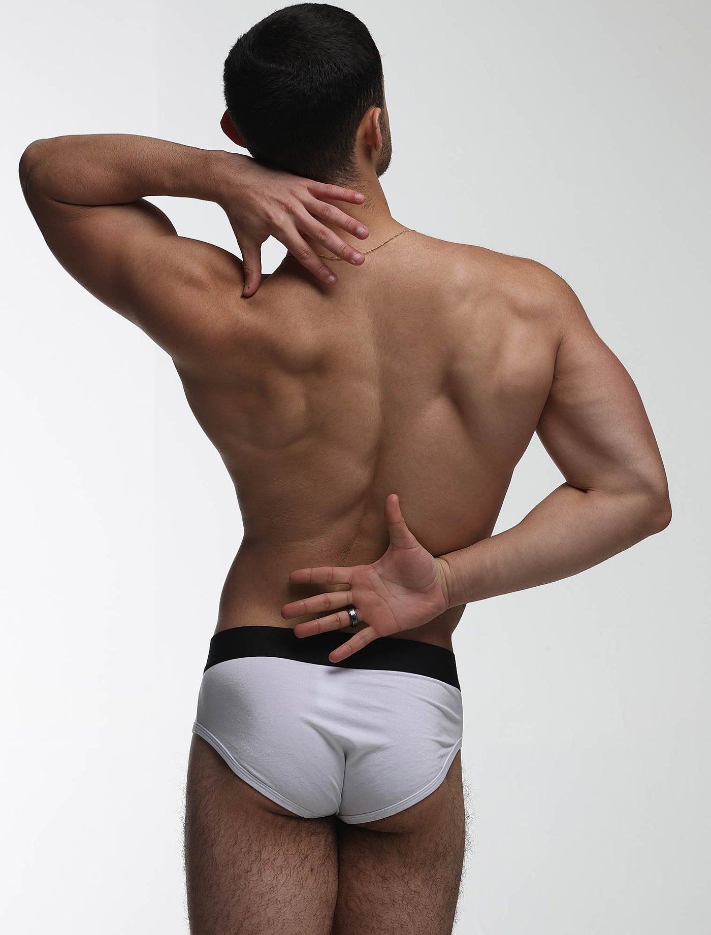 Metallic Modal Briefs - White & Gold - boxmenswear - {{variant_title}}