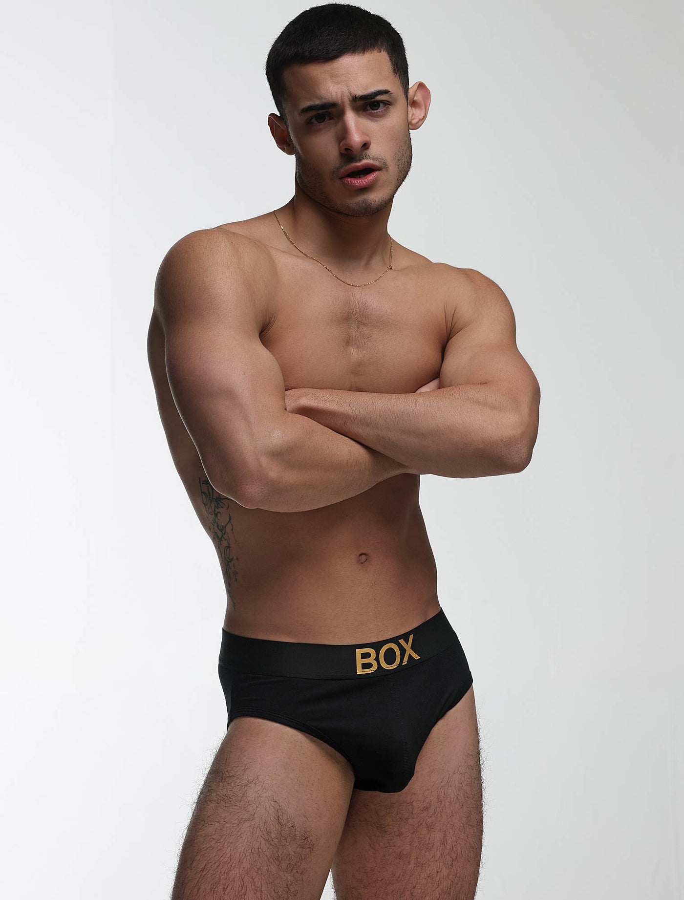 Metallic Modal Briefs - Black & Gold - boxmenswear - {{variant_title}}
