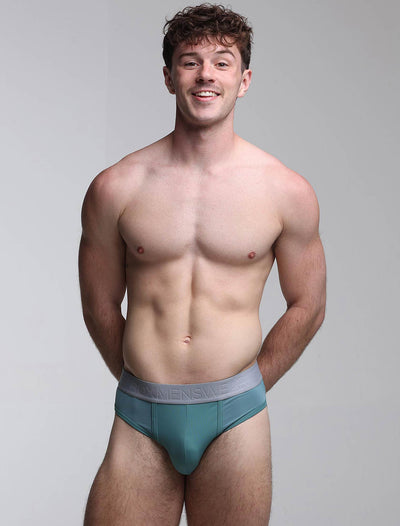 Mesh Panel Briefs - Riviera Teal - boxmenswear - {{variant_title}}