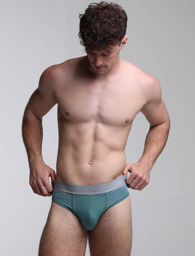 Mesh Panel Briefs - Riviera Teal - boxmenswear - {{variant_title}}