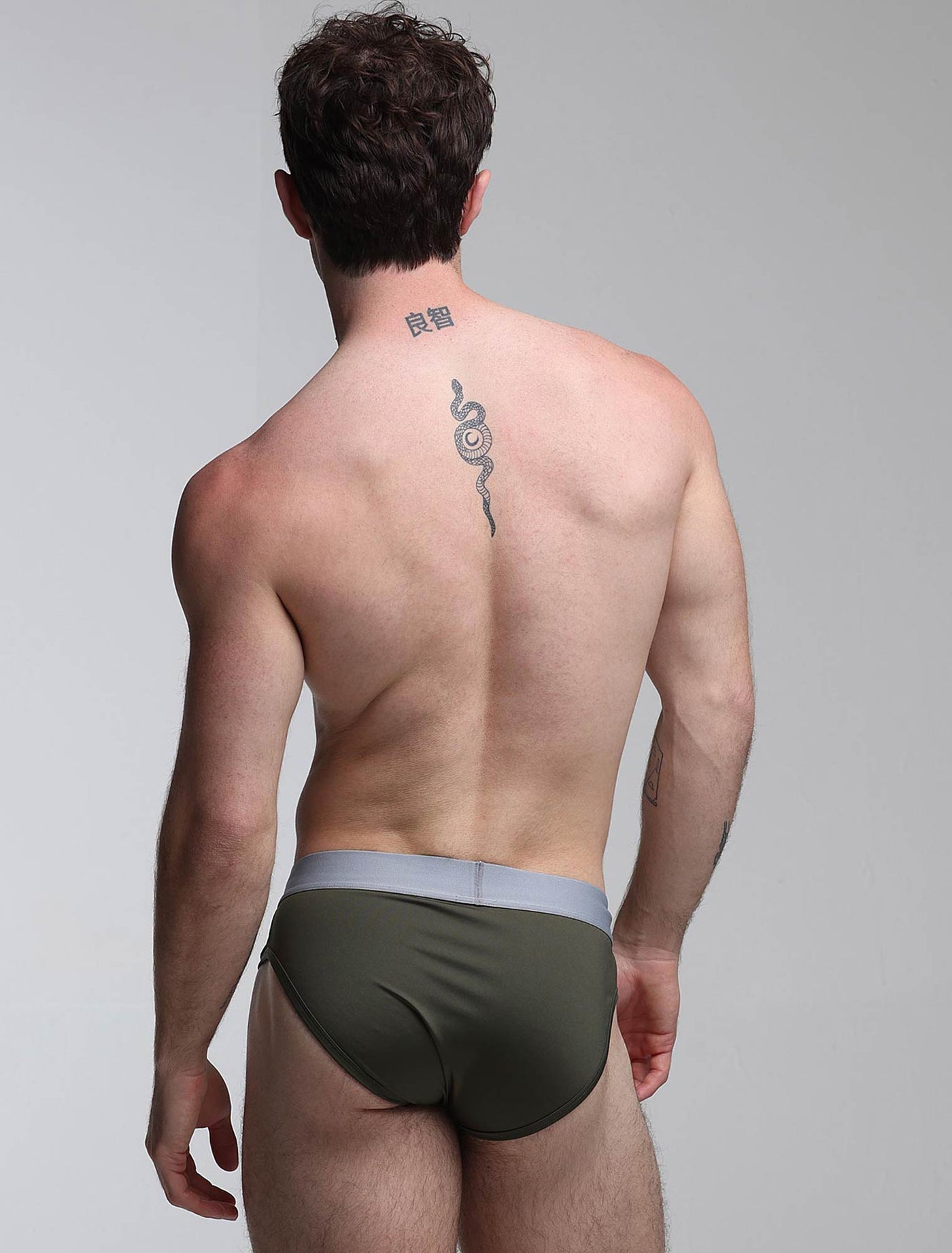Mesh Panel Briefs - Château Green - boxmenswear - {{variant_title}}