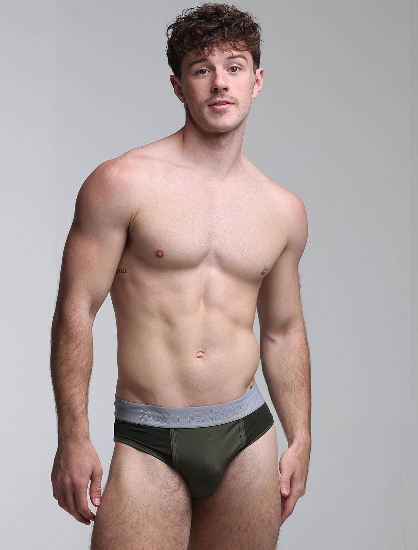 Mesh Panel Briefs - Château Green - boxmenswear - {{variant_title}}