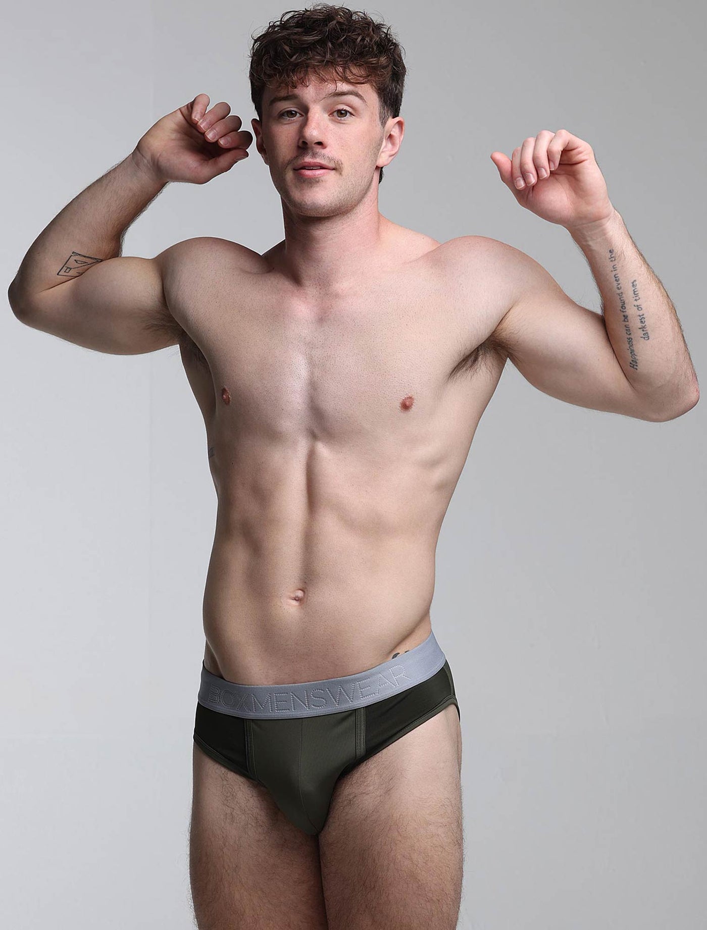 Mesh Panel Briefs - Château Green - boxmenswear - {{variant_title}}