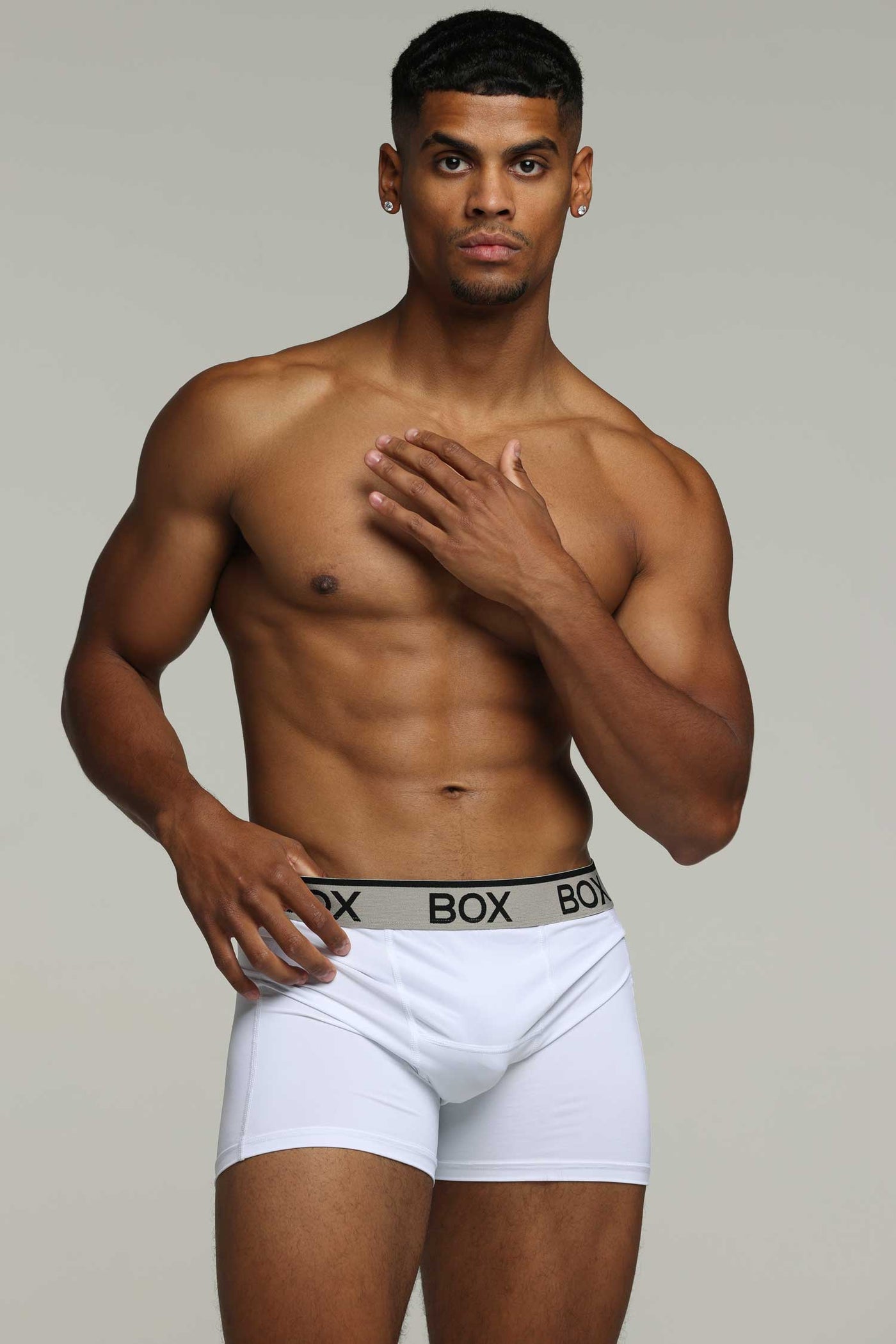 Mens Sports Boxers - Momentum White - boxmenswear - {{variant_title}}