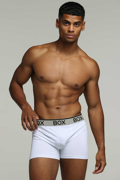 Mens Sports Boxers - Momentum White - boxmenswear - {{variant_title}}