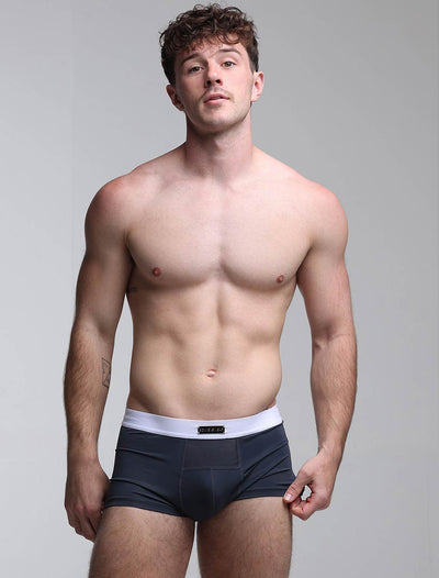 Mens Curved Mesh Boxers - Navy - boxmenswear - {{variant_title}}