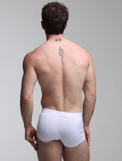 Mens Curved Mesh Boxers - White - boxmenswear - {{variant_title}}