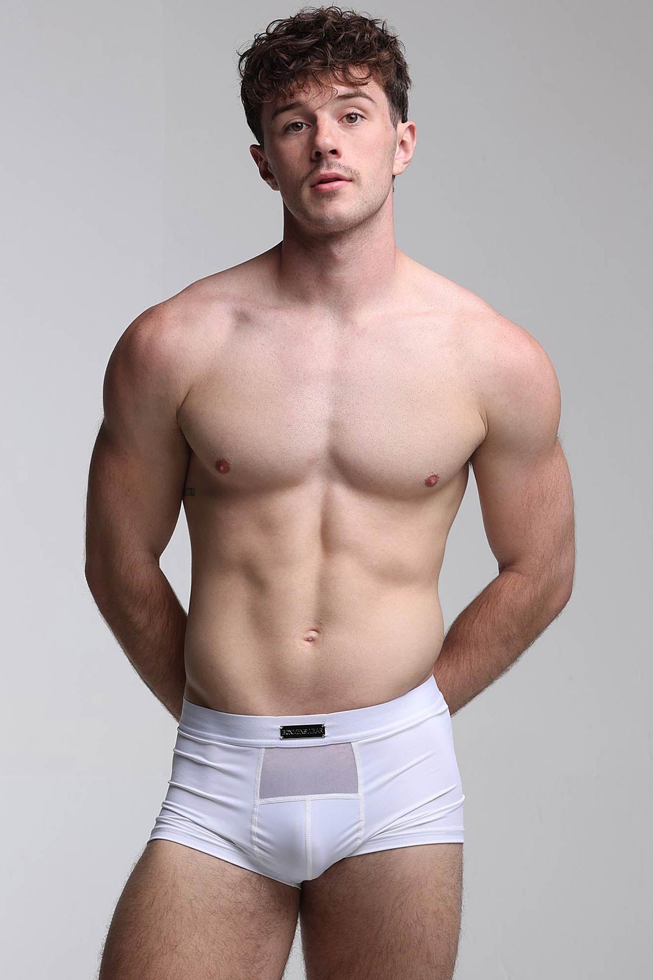Mens Curved Mesh Boxers - White - boxmenswear - {{variant_title}}