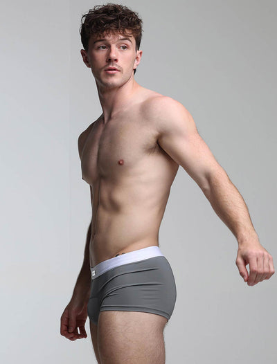 Mens Curved Mesh Boxers - Grey - boxmenswear - {{variant_title}}